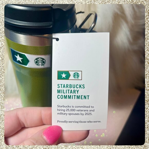 ⭐️ 2025 Starbucks x Stanley Ltd. Edition Military 20oz SS Tumbler NWT HTF - Picture 8 of 10